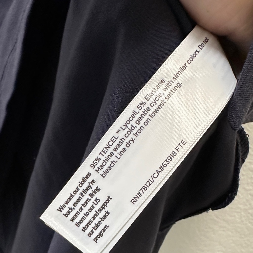Eileen Fisher Navy V-Neck Short Sleeve Top - Picture 5 of 5